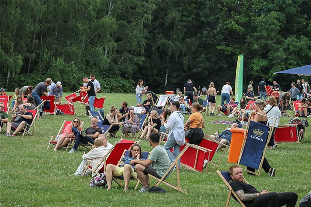 Entspannte Stimmung bei DJ-Picknick.