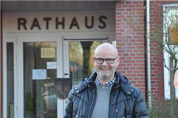 Er will hier rein: Bernhard Laukötter kandidiert für das Amt des Bürgermeisters. in Legden.