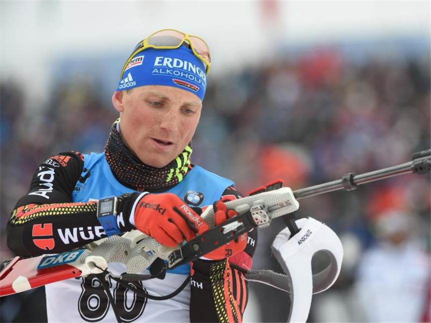 Die Biathlon-Verfolgung in Zahlen und Fakten Erik Lesser gewann bei der vorigen WM im Jagdrennen Gold. Foto: Hendrik Schmidt
