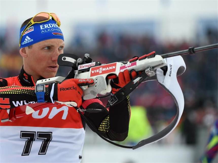 Biathlon-Staffel mit Lesser, Doll, Peiffer und Schempp Erik Lesser ist aufgestellt. Foto: Hendrik Schmidt