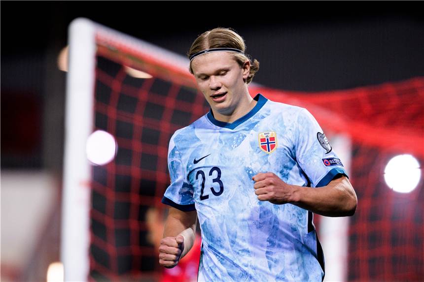 Erling Haaland war als einziger BVB-Nationalspieler am Samstag im Einsatz.