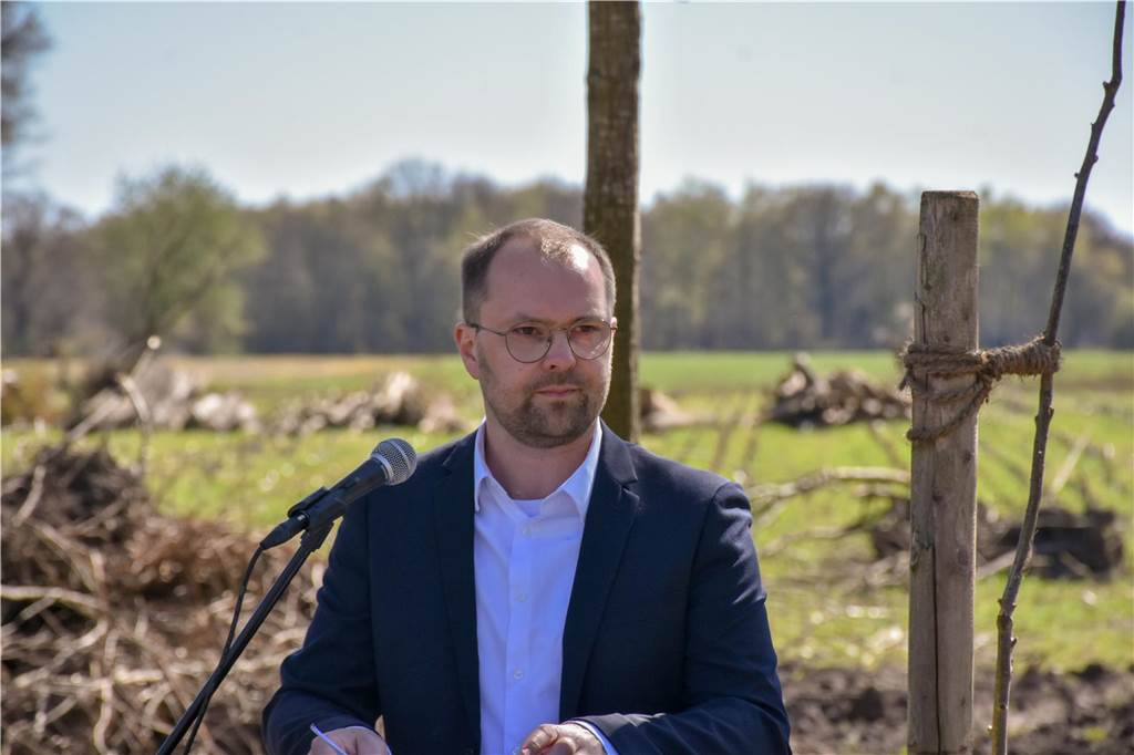 Marco Startmann, der Vorsitzende des Schützenvereins, freute sich über die Unterstützung durch das Land beim Bau des Hauses der Grenzgeschichte.