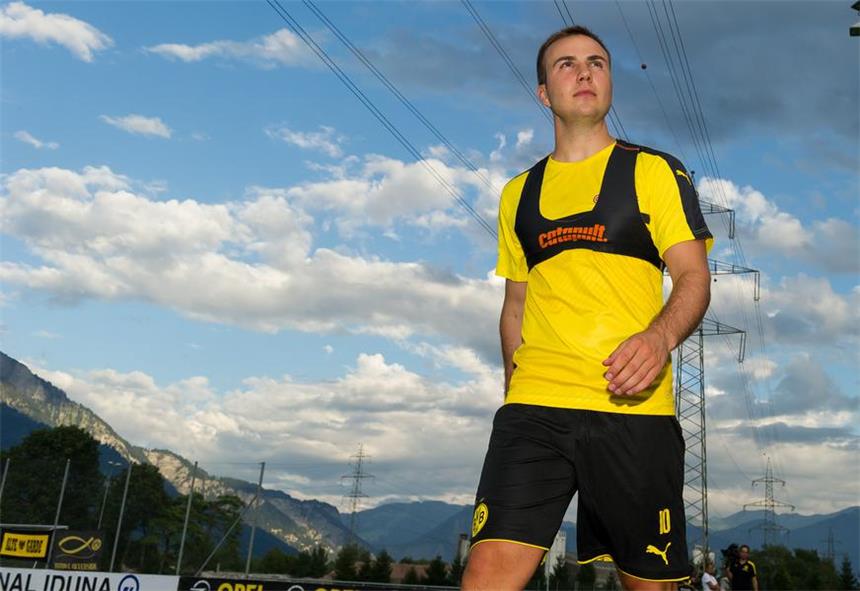Erster Trainingstag beim BVB: Mario Götze.