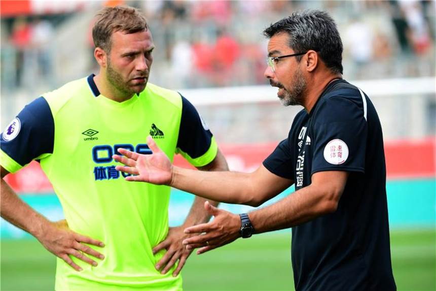 Wagner erwartet schwere Saison mit Huddersfield Town Erwartet eine schwere Saison mit Huddersfield Town: Coach David Wagner (r). Foto: Ina Fassbender
