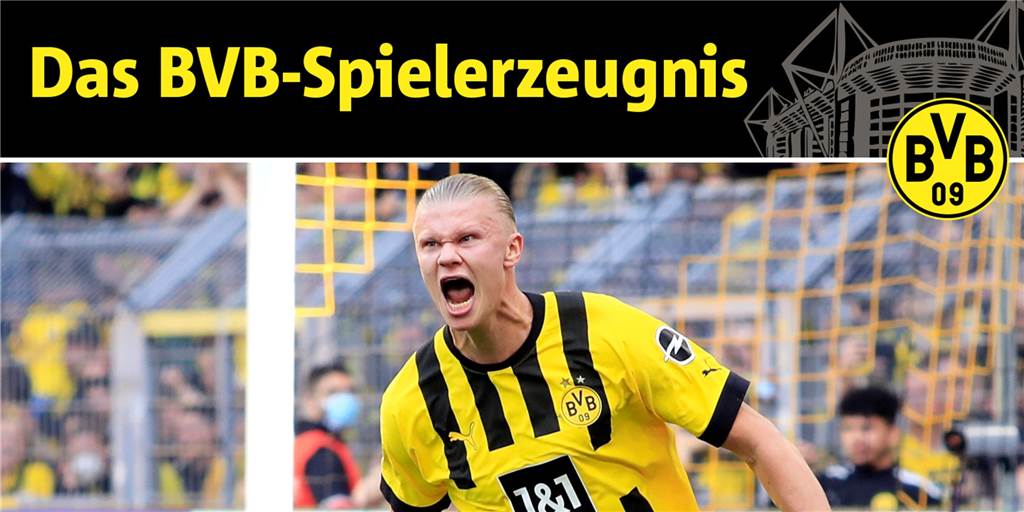BVB-Spielerzeugnis: Erling Haaland war ein Spektakel - mit einem großen Manko Erling Haaland jubelt nach einem Tor für Borussia Dortmund.