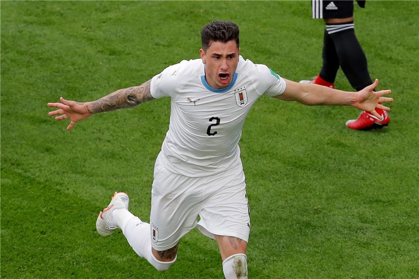 Last-Minute-Sieg gegen Ägypten - Salah auf der Bank Erzielte den entscheidenden Treffer: Jose Gimenez.