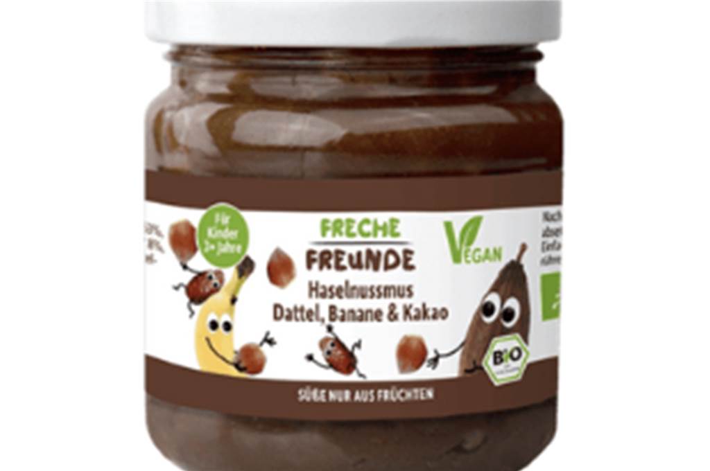 Rückruf von dm-Produkt: Gesundheitsgefahr durch Glasscherben in Kinder-Lebensmittel Es handelt sich um ein Haselnuss-Mus mit Dattel, Banane und Kokos.