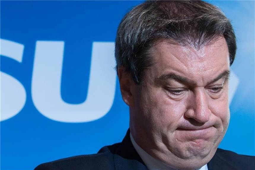 CSU sackt in Umfrage auf 35 Prozent ab Es könnte besser laufen: Markus Söder (CSU), Ministerpräsident von Bayern, wird die absolute Mehrheit mit großer Wahrscheinlichkeit weit verfehlen. Foto: Peter Kneffel