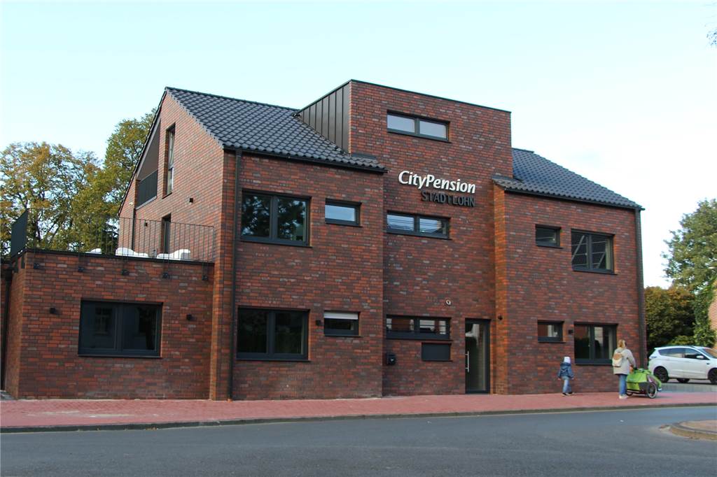 Citypension ist fertig: Stadtmarketing Stadtlohn freut sich auf Betten Es steht, das Citypension in Stadtlohn.
