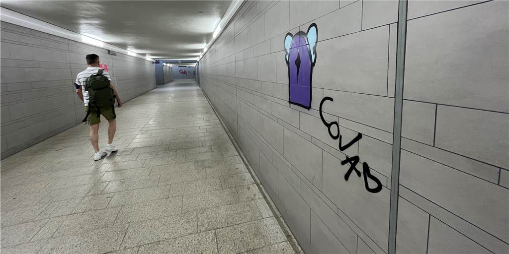 Fußgängertunnel im Bahnhof mit Graffiti beschmiert - es wird immer mehr Es tauchen immer mehr Schmierereien im Halterner Bahnhof auf.