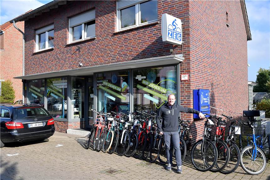 Zweirad Seidel zieht um: Neues Geschäft wird in Olfen eröffnet Fabian Rohling von Zweirad Seidel freut sich auf den Umzug in die neue Filiale in der Schlosserstraße.