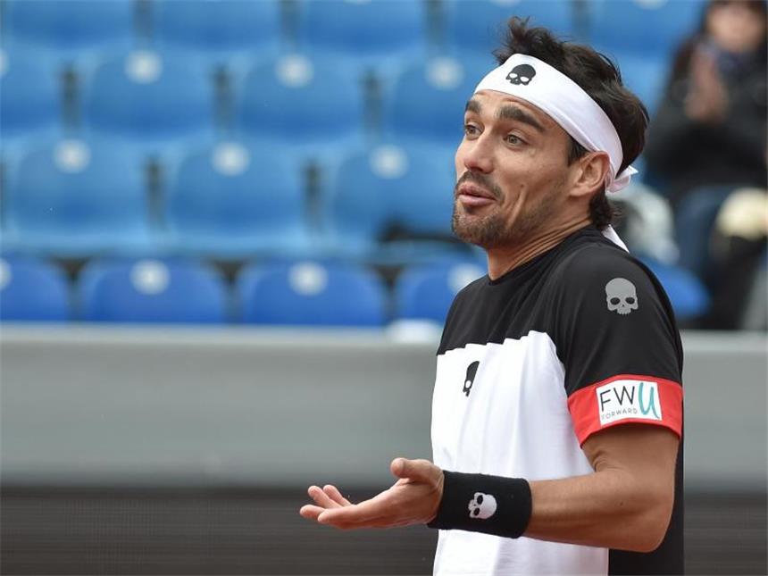 Italiener Fognini von US Open ausgeschlossen Fabio Fognini wurde wegen Beleidigung einer Stuhlschiedsrichterin von den US Open ausgeschlossen. Foto: Angelika Warmuth