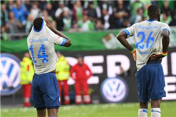 Fassungslose Schalker: Abdul Rahman Baba (l.) und Salif Sane.
