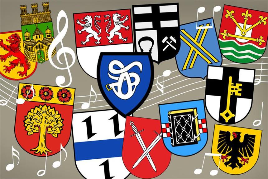 So klingen die Hymnen auf unsere Städte Fast jeder Stadt in unserer Region ist ein Lied gewidmet.