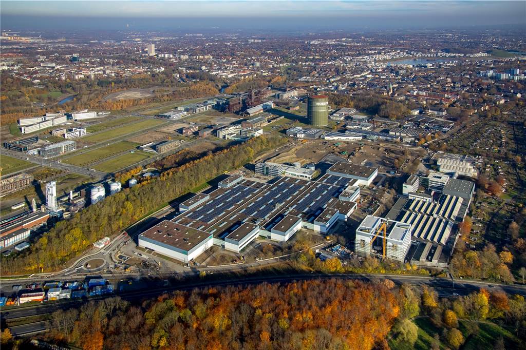 Das hat sich 2019 auf den größten Baustellen in Dortmund getan Fast vollendet ist die „Smart Factory“ und die neue Unternehmenszentrale auf dem Wilo-Campus. Am Rande entsteht eine neue Straße.