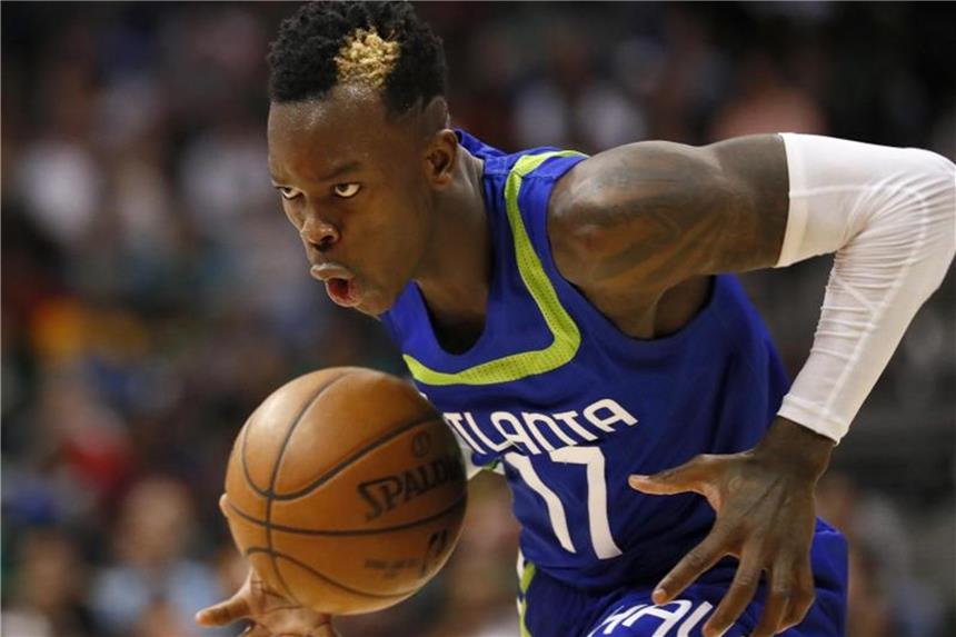 NBA: Schröder und Zipser feiern Siege Feierte nach zwei Niederlagen wieder einen Sieg mit den Atlanta Hawks: NBA-Star Dennis Schröder Foto: Todd Kirkland