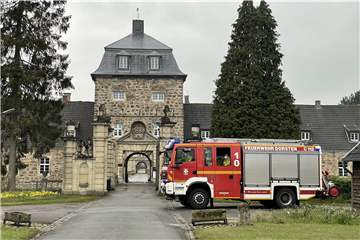 Feuerwehreinsatz am Schloss Lembeck.