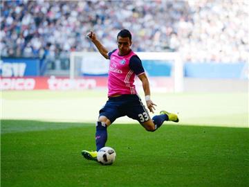 Filip Kostic hat sich beim Testspiel des HSV gegen Sparta Rotterdam verletzt. Foto: Daniel Reinhardt