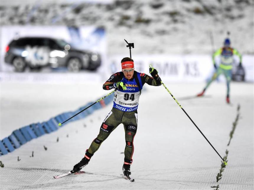 Graf hofft auf WM-Teilnahme und Weltcup-Status Florian Graf kam in Östersund als Achter ins Ziel. Foto: Anders Wiklund