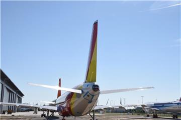 Flugzeuge der Baureihe Airbus A320neo stehen ohne Triebwerke auf dem Werksgelände in Hamburg. Foto: Daniel Bockwoldt