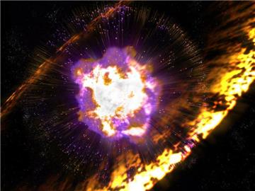 Forschungen an radioaktiven Tiefsee-Sedimenten haben neue Erkenntnisse über Alter und Entfernung von Supernova-Explosionen erbracht. Illustration: Greg Stewart/SLAC National Accelerator Lab/dpa Foto: Greg Stewart