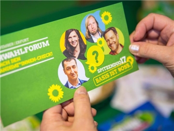 Fraktionschefin Katrin Göring-Eckardt ist als einzige Kandidatin gesetzt. Um den Männerplatz konkurrieren Parteichef Cem Özdemir, Bundestags-Fraktionschef Anton Hofreiter und Schleswig-Holsteins Vize-Ministerpräsident Robert Habeck. Foto: arifoto UG/Archiv