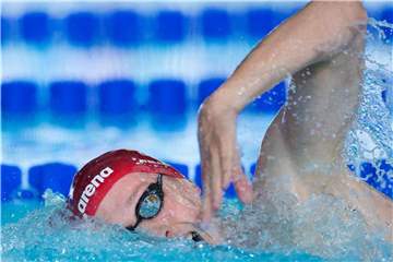 Freistilschwimmer Florian Wellbrock wahrte Chance auf seinen zweiten EM-Titel in Glasgow. Foto: Joel Marklund/Bildbyran via ZUMA Press