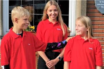 Freuen sich auf die anstehende Session in Raesfeld: Kinderprinz Luis I., Prinzessin Carla I. und Hofdame Riehe (M.).