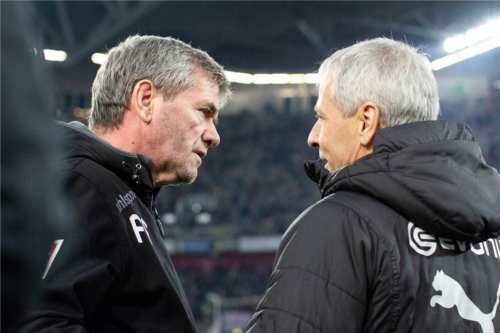 Friedhelm Funkel (l.) und Lucien Favre haben reichlich Erfahrung in der Bundesliga.