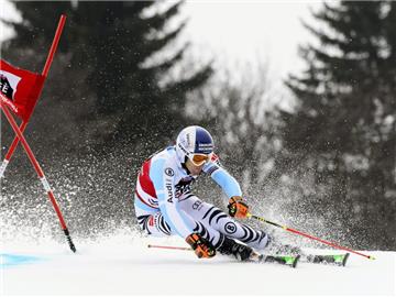 Fritz Dopfer beendete den Riesenslalom in Méribel auf Rang zwei. Foto: Jean-Christophe Bott