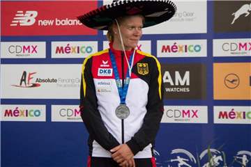 Fünfkämpferin Annika Schleu gewann bei der in Mexiko die Silbermedaille. Foto: Gerardo Vieyra