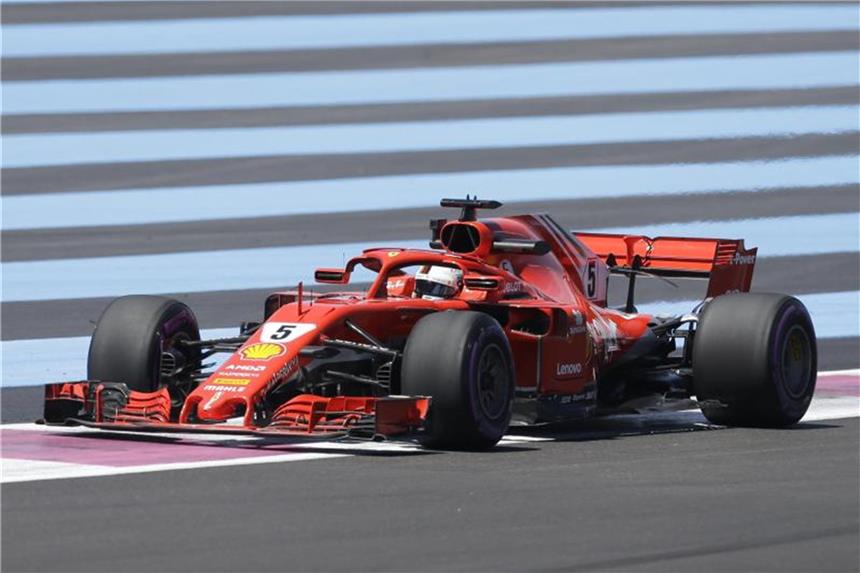 Für die Qualifikation zum Grand Prix von Frankreich hat Sebastian Vettel mit seinem Ferrari nicht die besten Aussichten. Foto: Claude Paris/AP