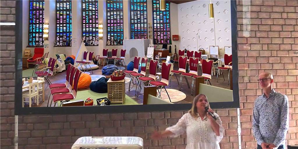 Kletterwand statt Orgel: Gemeindezentrum in Dorsten wird zur Kita Vortrag zur Umnutzung des ev. Gemeindezentrums Wulfen-Barkenberg