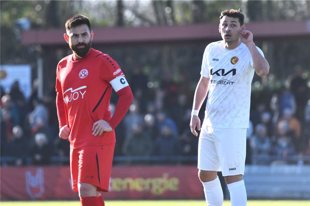 Fußball Oberliga Westfalen 2. März 2025, Jule-Ludorf-Sportanlage; Spvgg. Erkenschwick - SV Schermbeck 0:3.