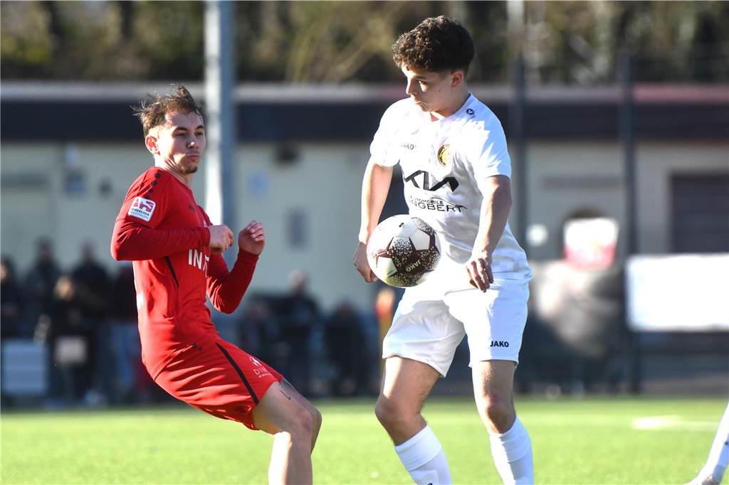 Fußball Oberliga Westfalen 2. März 2025, Jule-Ludorf-Sportanlage; Spvgg. Erkenschwick - SV Schermbeck 0:3.