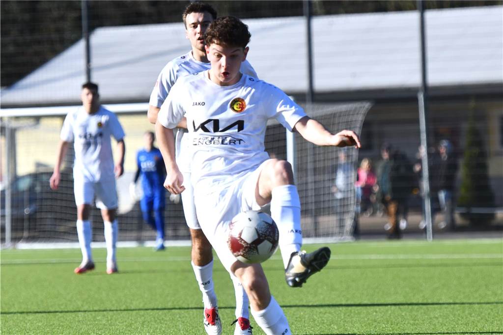 Fußball Oberliga Westfalen 2. März 2025, Jule-Ludorf-Sportanlage; Spvgg. Erkenschwick - SV Schermbeck 0:3.