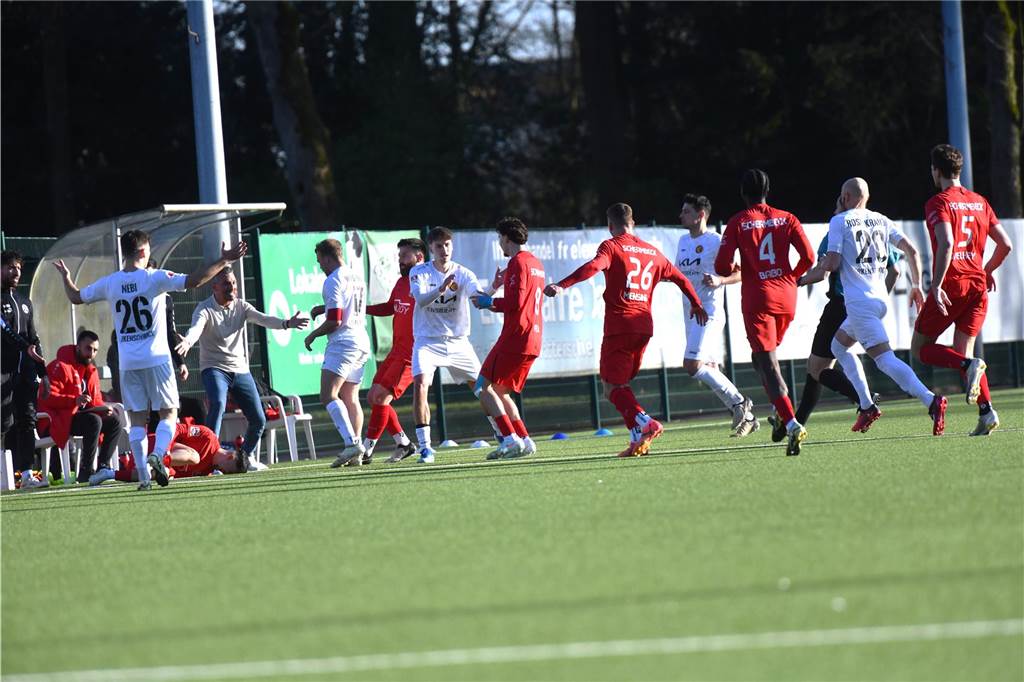 Fußball Oberliga Westfalen 2. März 2025, Jule-Ludorf-Sportanlage; Spvgg. Erkenschwick - SV Schermbeck 0:3.