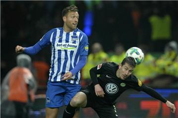 Gab gegen Wolfsburg sein Comeback: Herthas Julian Schieber (l). Foto: Jan Kuppert
