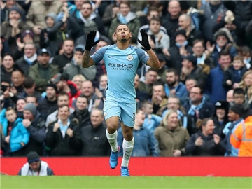 Gabriel Jesus hat sich im Spiel gegen Bournemouth den rechten Fuß gebrochen. Foto: Martin Rickett