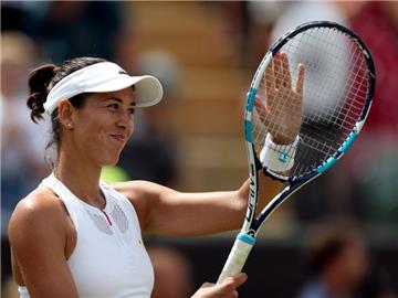 Garbine Muguruza musste heute gleich wieder spielen. Foto: John Walton
