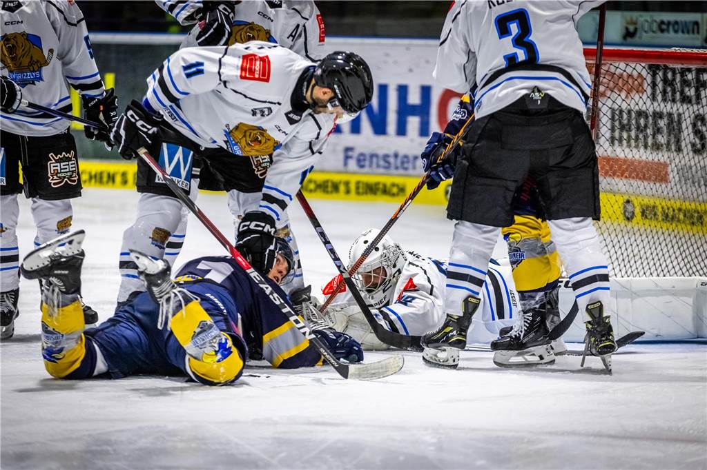 Gegen die Grizzlys Bergkamen feierten die Eisadler Dortmund einen knappen 3:2-Sieg.