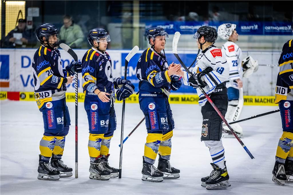 Gegen die Grizzlys Bergkamen feierten die Eisadler Dortmund einen knappen 3:2-Sieg.