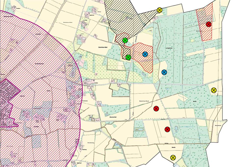 Drei weitere Anlagen im Nordosten: Windenergie nimmt kräftig Fahrt auf Plan der neuen Winkraftanlagen in Südlohn
