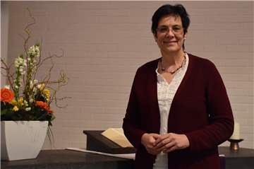 Gemeindepädagogin Petra Grohnert in der Evangelischen Kirche Selm.