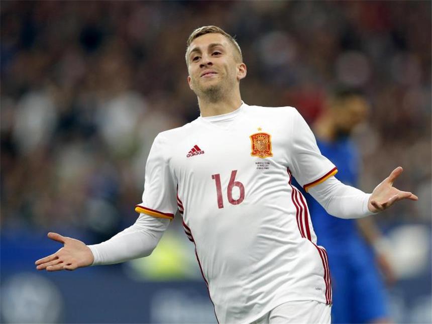 Medien: Barça will Deulofeu vom FC Everton zurückkaufen Gerard Deulofeu im Trikot der spanischen Nationalmannschaft. Foto: Christophe Ena