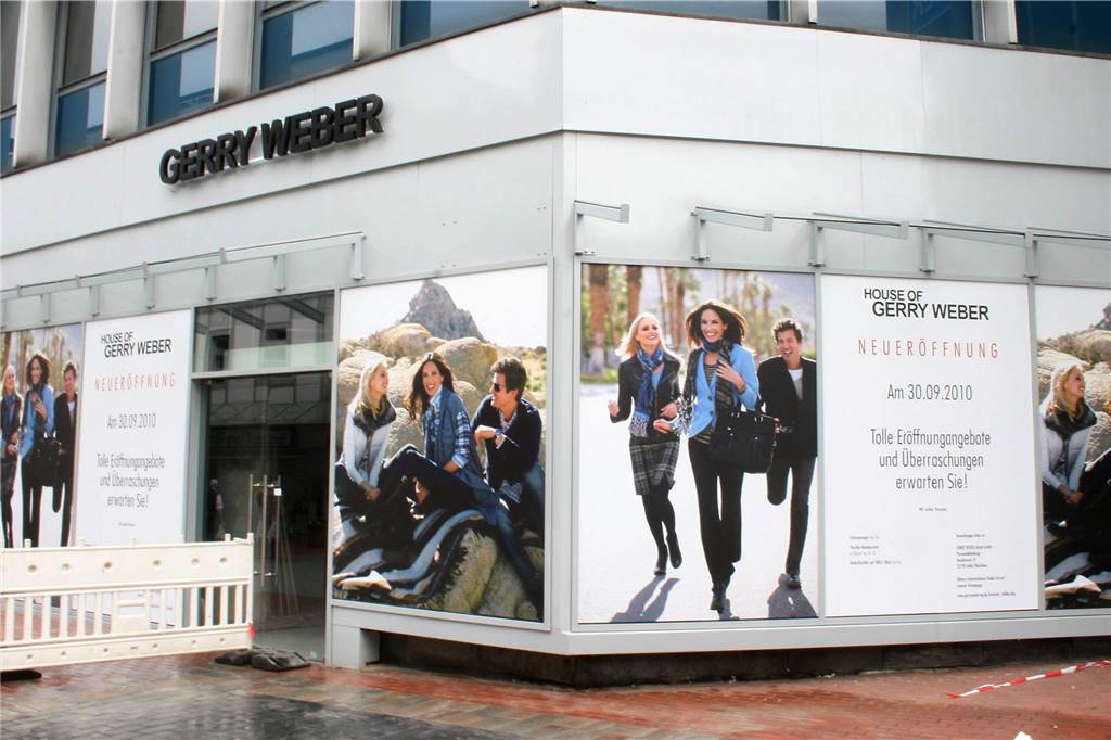 Gerry Weber schließt nach 13 Jahren in der Altstadt Gerry Weber kurz vor der Eröffnung im September 2010