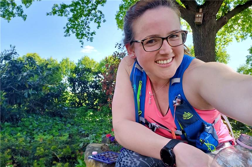 Südlohner Landwirtin hat ihren ersten Ultramarathon gemeistert Geschafft: Bettina Hueske nach ihrem ersten Ultra-Marathon