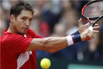Gewann sein Auftaktspiel gegen den Franzosen Lucas Pouille: Der Serbe Dusan Lajovic. Foto: Michel Spingler