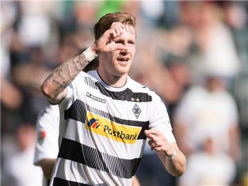 Gladbachs Torschütze André Hahn traf zum späten Ausgleich. Foto: Marius Becker