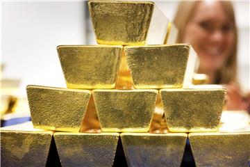Goldbarren in einem Tresor der Deutschen Börse AG in Frankfurt am Main. Foto: Frank Rumpenhorst
